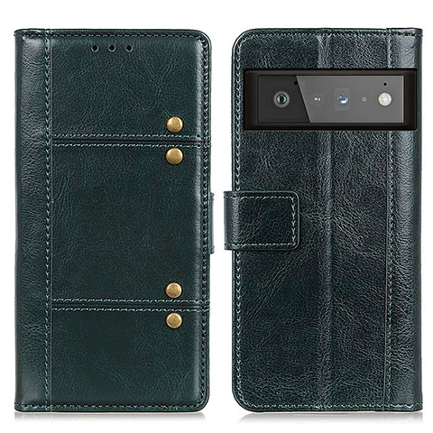 Coque Portefeuille Livre Cuir Etui Clapet M06L pour Google Pixel 6 Pro 5G Vert