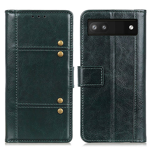 Coque Portefeuille Livre Cuir Etui Clapet M06L pour Google Pixel 6a 5G Vert