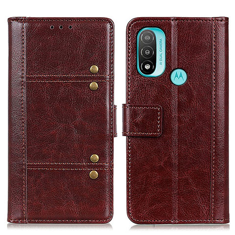 Coque Portefeuille Livre Cuir Etui Clapet M06L pour Motorola Moto E20 Marron