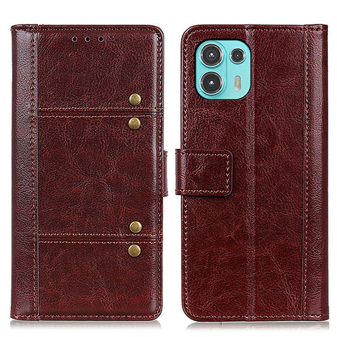 Coque Portefeuille Livre Cuir Etui Clapet M06L pour Motorola Moto Edge 20 Lite 5G Marron