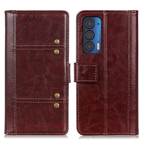 Coque Portefeuille Livre Cuir Etui Clapet M06L pour Motorola Moto Edge (2021) 5G Marron