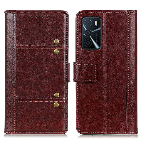 Coque Portefeuille Livre Cuir Etui Clapet M06L pour Oppo A16s Marron