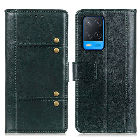 Coque Portefeuille Livre Cuir Etui Clapet M06L pour Oppo A54 4G Vert