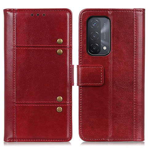 Coque Portefeuille Livre Cuir Etui Clapet M06L pour Oppo A54 5G Rouge