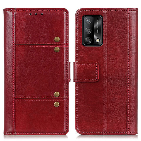 Coque Portefeuille Livre Cuir Etui Clapet M06L pour Oppo A74 4G Rouge