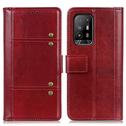 Coque Portefeuille Livre Cuir Etui Clapet M06L pour Oppo A95 5G Rouge