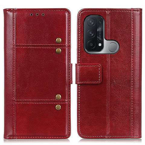 Coque Portefeuille Livre Cuir Etui Clapet M06L pour Oppo Reno5 A Rouge