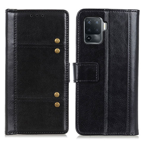 Coque Portefeuille Livre Cuir Etui Clapet M06L pour Oppo Reno5 F Noir