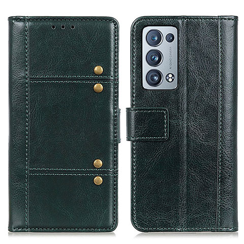 Coque Portefeuille Livre Cuir Etui Clapet M06L pour Oppo Reno6 Pro+ Plus 5G Vert