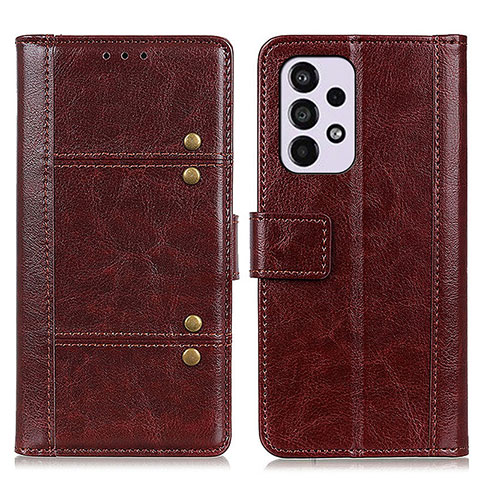 Coque Portefeuille Livre Cuir Etui Clapet M06L pour Samsung Galaxy A33 5G Marron