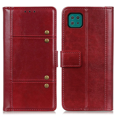 Coque Portefeuille Livre Cuir Etui Clapet M06L pour Samsung Galaxy F42 5G Rouge