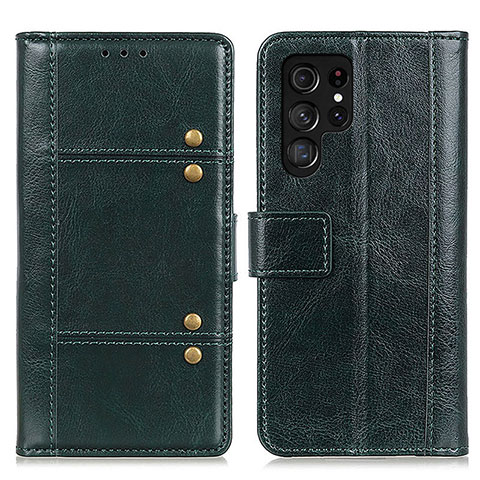 Coque Portefeuille Livre Cuir Etui Clapet M06L pour Samsung Galaxy S23 Ultra 5G Vert