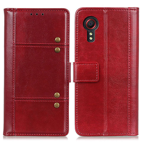 Coque Portefeuille Livre Cuir Etui Clapet M06L pour Samsung Galaxy XCover 5 SM-G525F Rouge