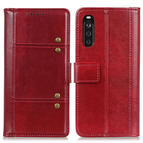 Coque Portefeuille Livre Cuir Etui Clapet M06L pour Sony Xperia 10 III Lite Rouge