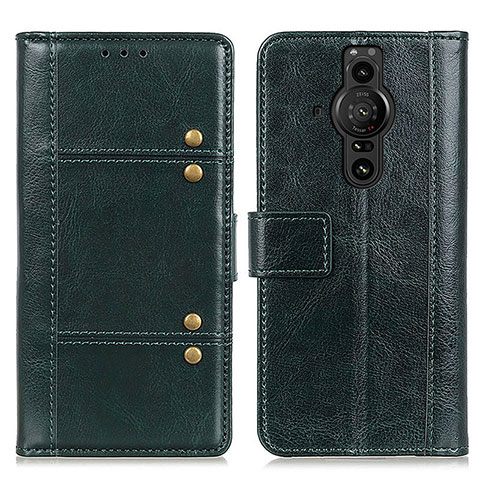 Coque Portefeuille Livre Cuir Etui Clapet M06L pour Sony Xperia PRO-I Vert