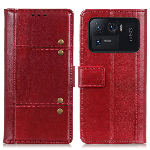 Coque Portefeuille Livre Cuir Etui Clapet M06L pour Xiaomi Mi 11 Ultra 5G Rouge