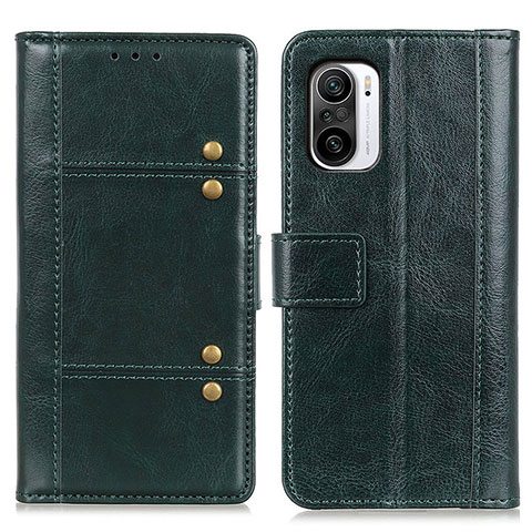 Coque Portefeuille Livre Cuir Etui Clapet M06L pour Xiaomi Redmi K40 Pro 5G Vert