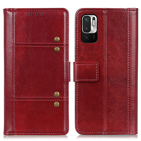 Coque Portefeuille Livre Cuir Etui Clapet M06L pour Xiaomi Redmi Note 10 JE 5G Rouge