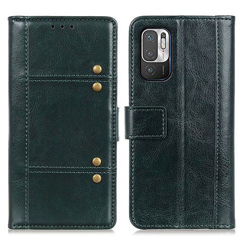 Coque Portefeuille Livre Cuir Etui Clapet M06L pour Xiaomi Redmi Note 10T 5G Vert