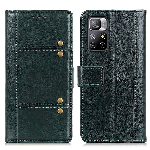 Coque Portefeuille Livre Cuir Etui Clapet M06L pour Xiaomi Redmi Note 11 5G Vert