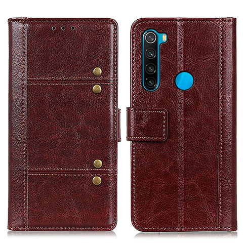 Coque Portefeuille Livre Cuir Etui Clapet M06L pour Xiaomi Redmi Note 8 (2021) Marron