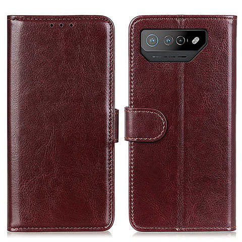 Coque Portefeuille Livre Cuir Etui Clapet M07L pour Asus ROG Phone 7 Marron