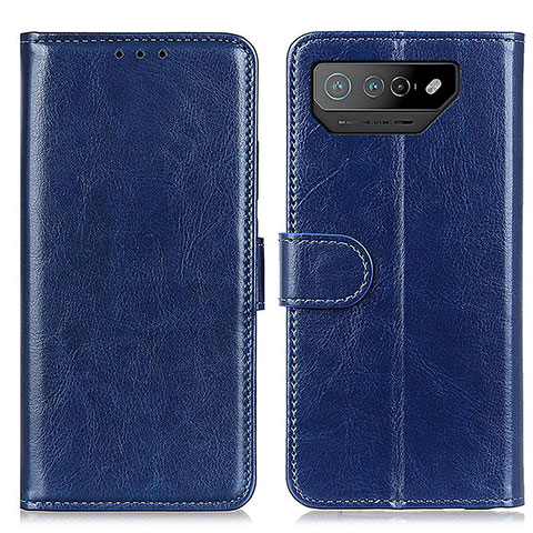 Coque Portefeuille Livre Cuir Etui Clapet M07L pour Asus ROG Phone 7 Pro Bleu