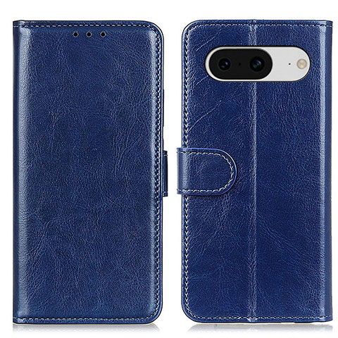 Coque Portefeuille Livre Cuir Etui Clapet M07L pour Google Pixel 8 5G Bleu