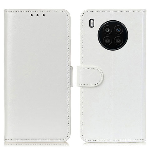 Coque Portefeuille Livre Cuir Etui Clapet M07L pour Huawei Honor 50 Lite Blanc