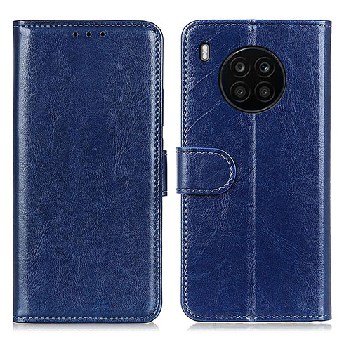 Coque Portefeuille Livre Cuir Etui Clapet M07L pour Huawei Honor 50 Lite Bleu