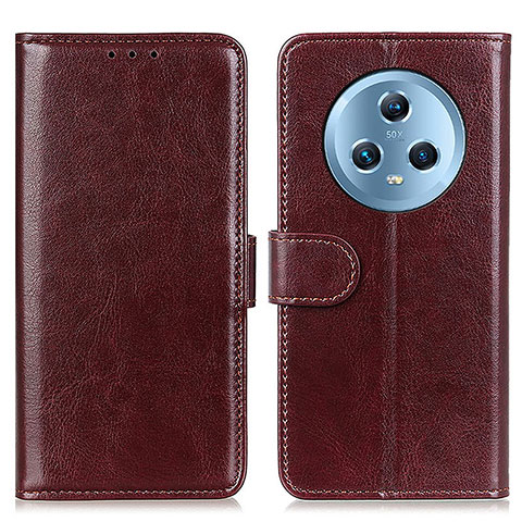 Coque Portefeuille Livre Cuir Etui Clapet M07L pour Huawei Honor Magic5 5G Marron