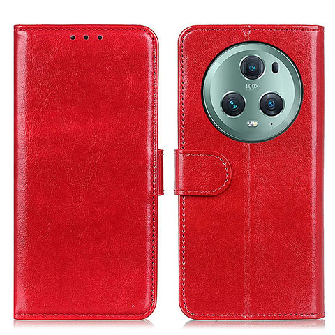 Coque Portefeuille Livre Cuir Etui Clapet M07L pour Huawei Honor Magic5 Pro 5G Rouge