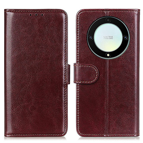 Coque Portefeuille Livre Cuir Etui Clapet M07L pour Huawei Honor X9a 5G Marron