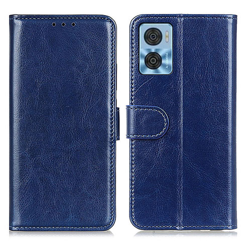 Coque Portefeuille Livre Cuir Etui Clapet M07L pour Motorola Moto E22i Bleu