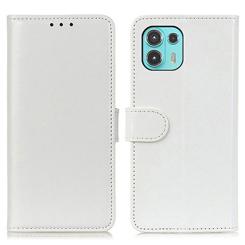 Coque Portefeuille Livre Cuir Etui Clapet M07L pour Motorola Moto Edge 20 Lite 5G Blanc