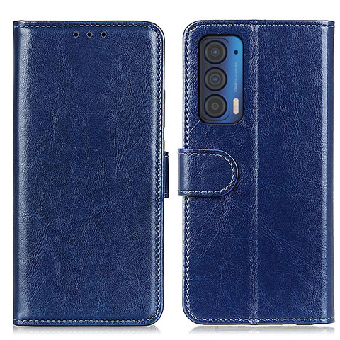 Coque Portefeuille Livre Cuir Etui Clapet M07L pour Motorola Moto Edge (2021) 5G Bleu