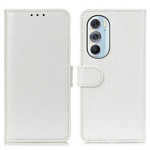 Coque Portefeuille Livre Cuir Etui Clapet M07L pour Motorola Moto Edge 30 Pro 5G Blanc