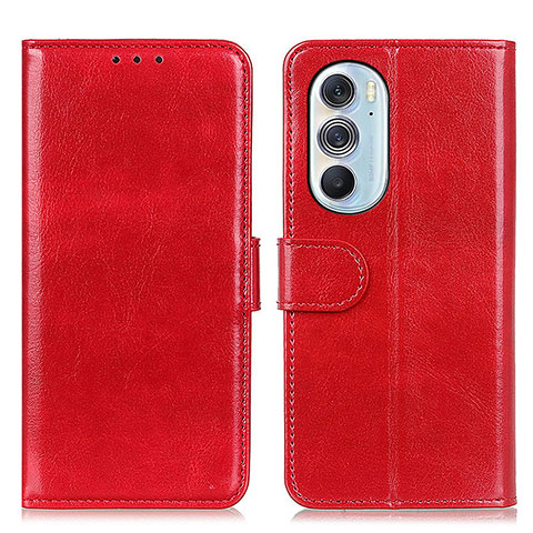 Coque Portefeuille Livre Cuir Etui Clapet M07L pour Motorola Moto Edge 30 Pro 5G Rouge