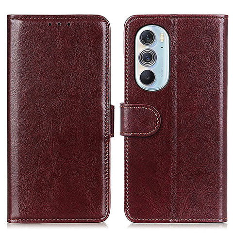 Coque Portefeuille Livre Cuir Etui Clapet M07L pour Motorola Moto Edge Plus (2022) 5G Marron