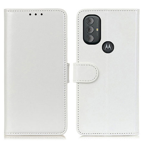 Coque Portefeuille Livre Cuir Etui Clapet M07L pour Motorola Moto G Play Gen 2 Blanc