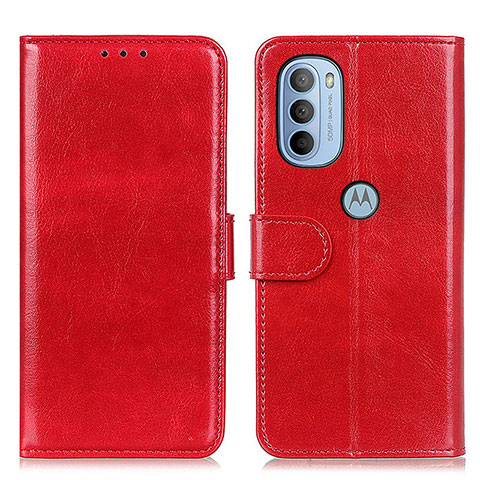 Coque Portefeuille Livre Cuir Etui Clapet M07L pour Motorola Moto G31 Rouge