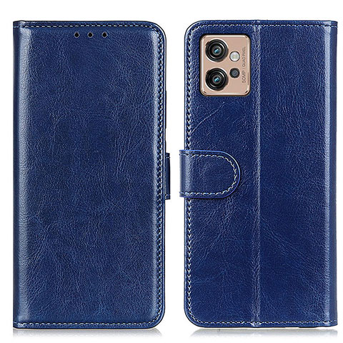 Coque Portefeuille Livre Cuir Etui Clapet M07L pour Motorola Moto G32 Bleu