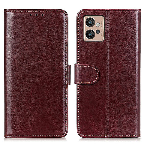 Coque Portefeuille Livre Cuir Etui Clapet M07L pour Motorola Moto G32 Marron