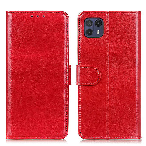 Coque Portefeuille Livre Cuir Etui Clapet M07L pour Motorola Moto G50 5G Rouge