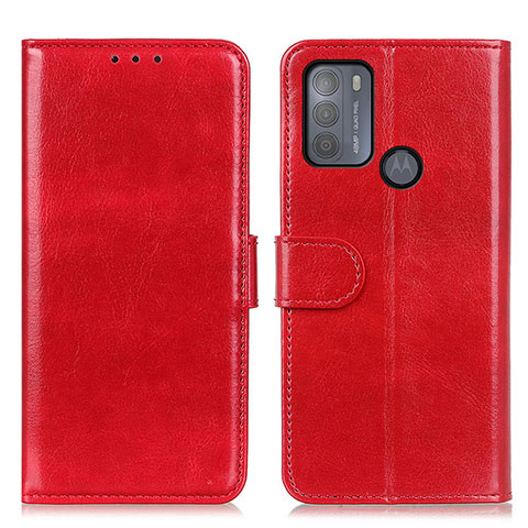 Coque Portefeuille Livre Cuir Etui Clapet M07L pour Motorola Moto G50 Rouge