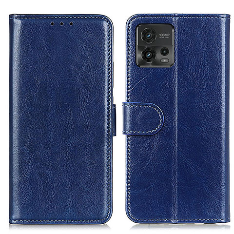 Coque Portefeuille Livre Cuir Etui Clapet M07L pour Motorola Moto G72 Bleu