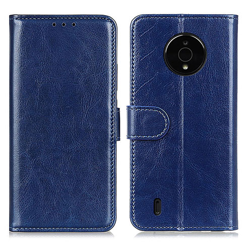 Coque Portefeuille Livre Cuir Etui Clapet M07L pour Nokia C200 Bleu