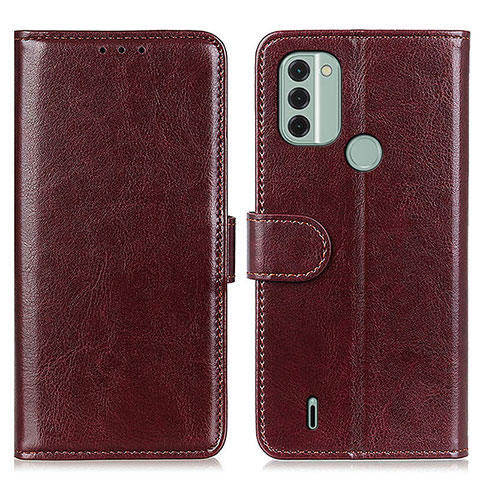 Coque Portefeuille Livre Cuir Etui Clapet M07L pour Nokia C31 Marron