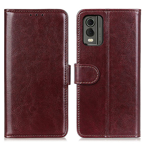 Coque Portefeuille Livre Cuir Etui Clapet M07L pour Nokia C32 Marron