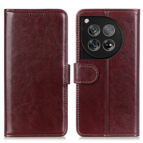 Coque Portefeuille Livre Cuir Etui Clapet M07L pour OnePlus 12 5G Marron